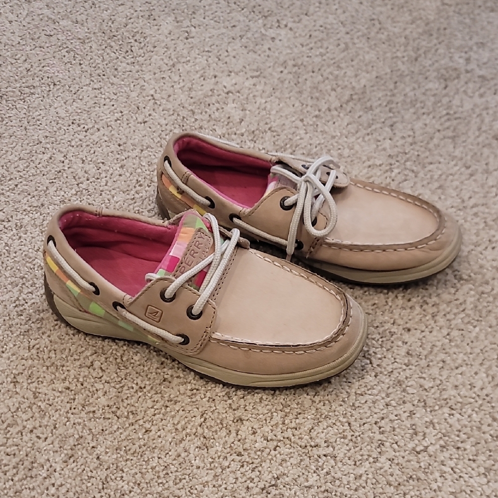 Sperry Kids Tan Boat Shoes